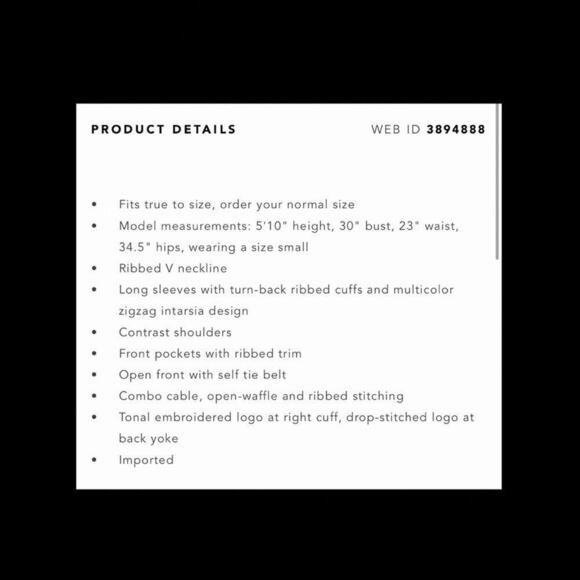 Zadig & Voltaire Joy Multi Stich Long Cardigan. - Picture 7 of 14